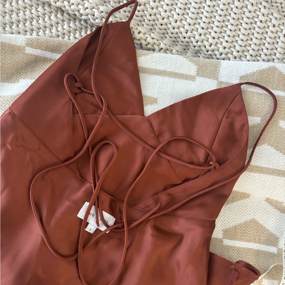 Park & Fifth Davenport Dress Rust Size Small - Picture 4 of 4